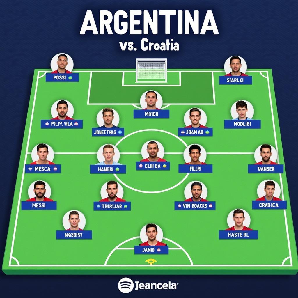 Đội hình Argentina vs Croatia