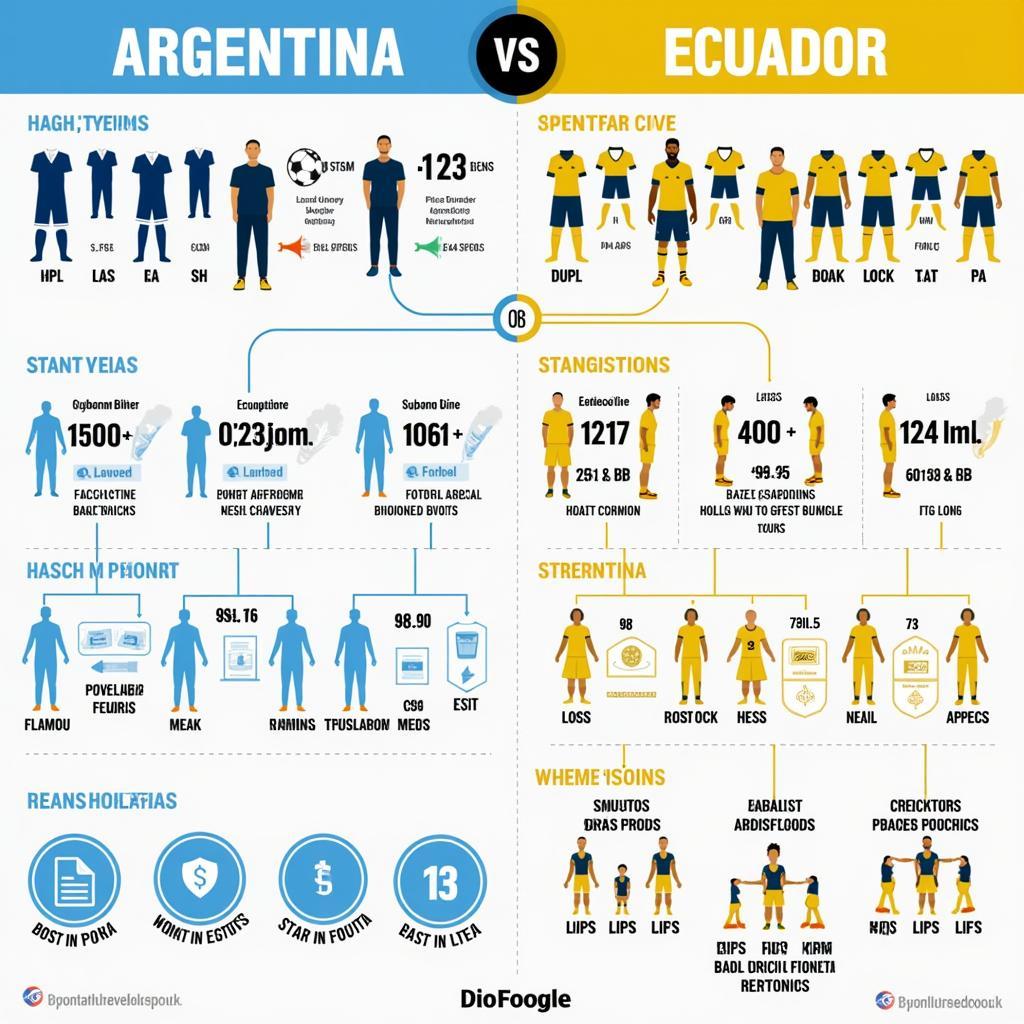 So sánh lực lượng giữa Argentina và Ecuador