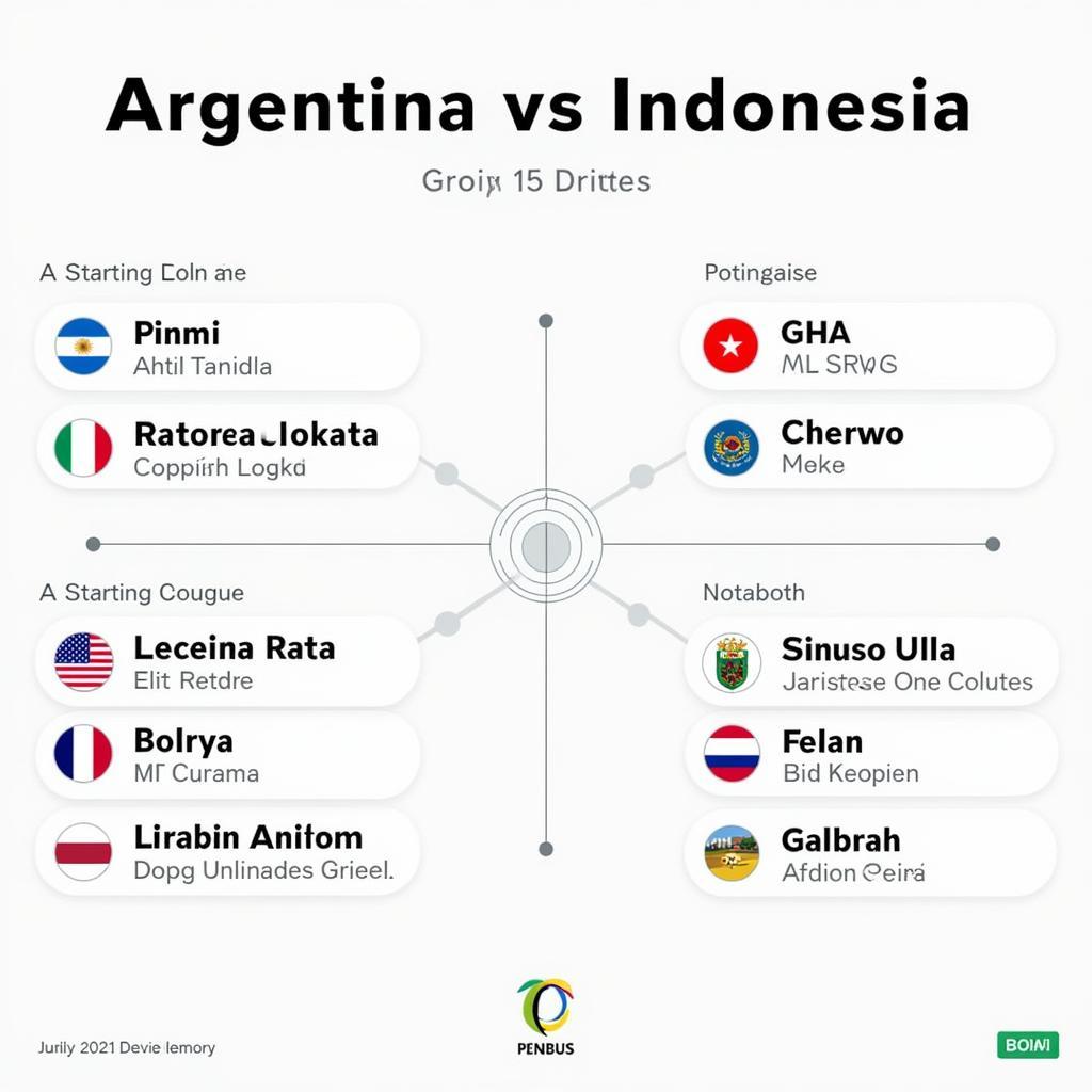 Đội hình ra sân Argentina vs Indonesia