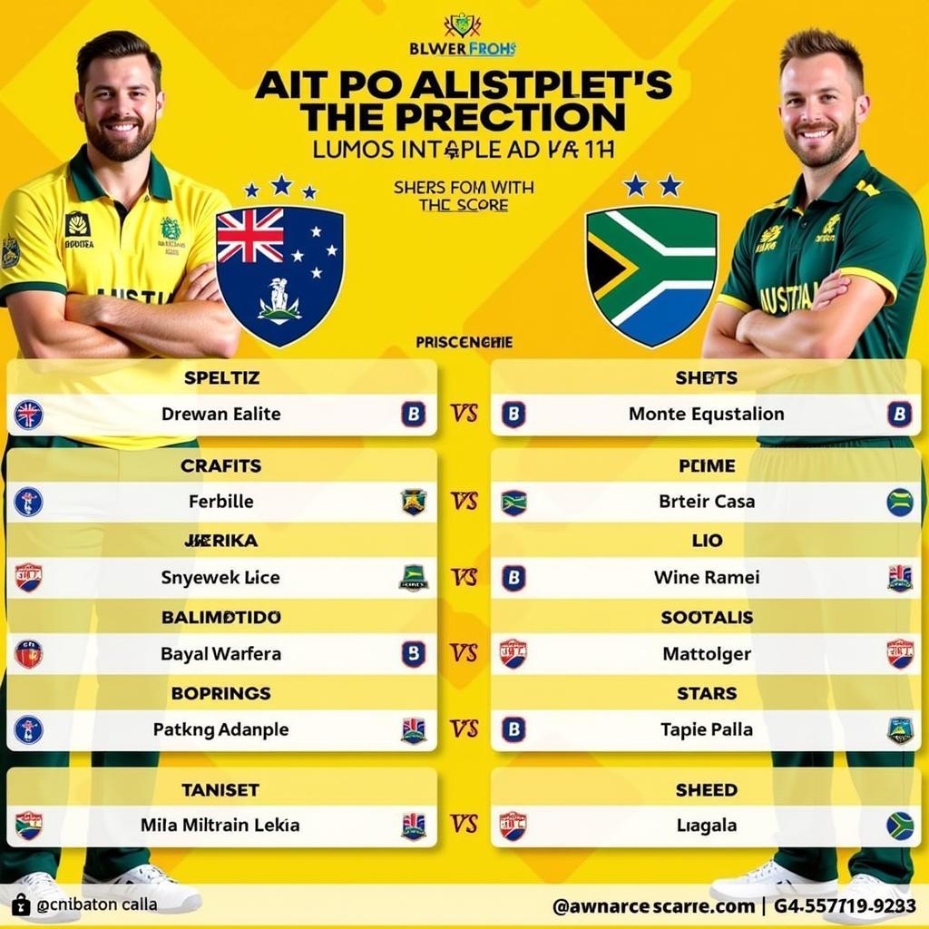 Dự đoán kết quả trận đấu Australia vs South Africa