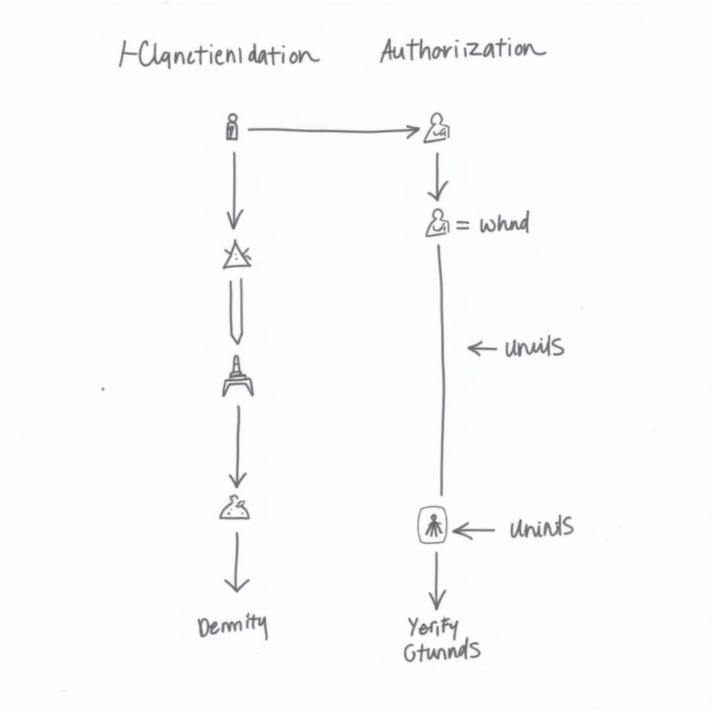 Sơ đồ so sánh Authentication và Authorization