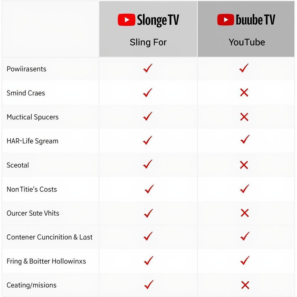 Bảng giá Sling TV và YouTube TV