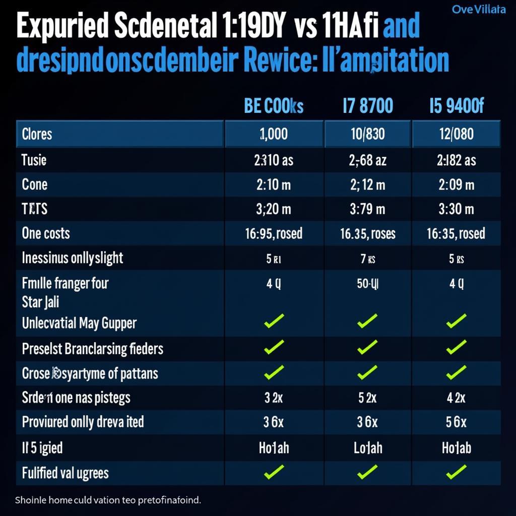 Bảng so sánh chi tiết i7 8700 và i5 9400f