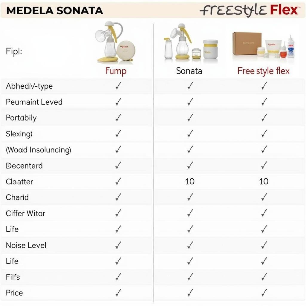 Bảng so sánh chi tiết Medela Sonata và Freestyle Flex