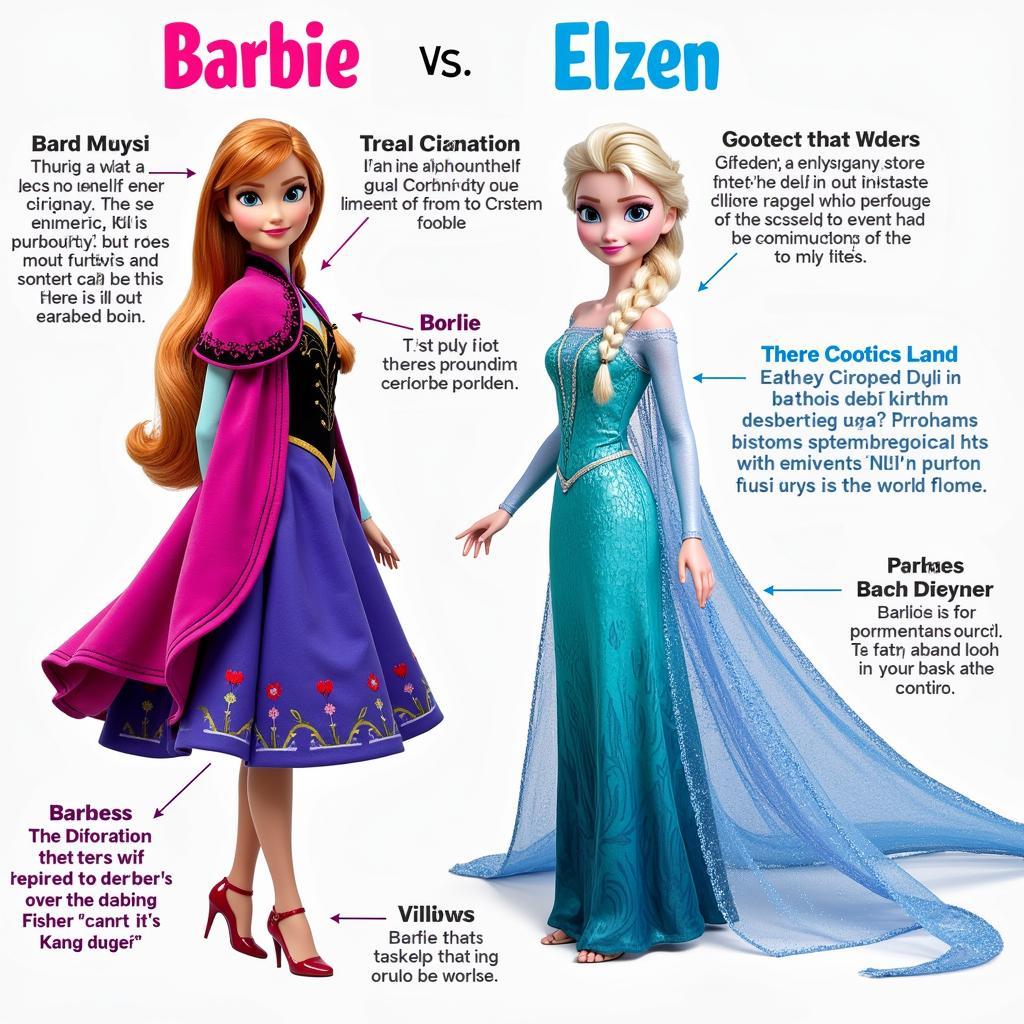 Barbie và Elsa So Sánh