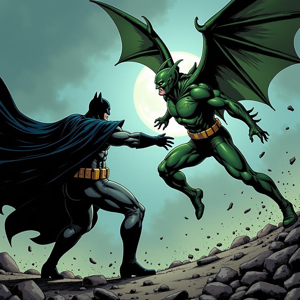 Batman vs Martian Manhunter Đối Đầu