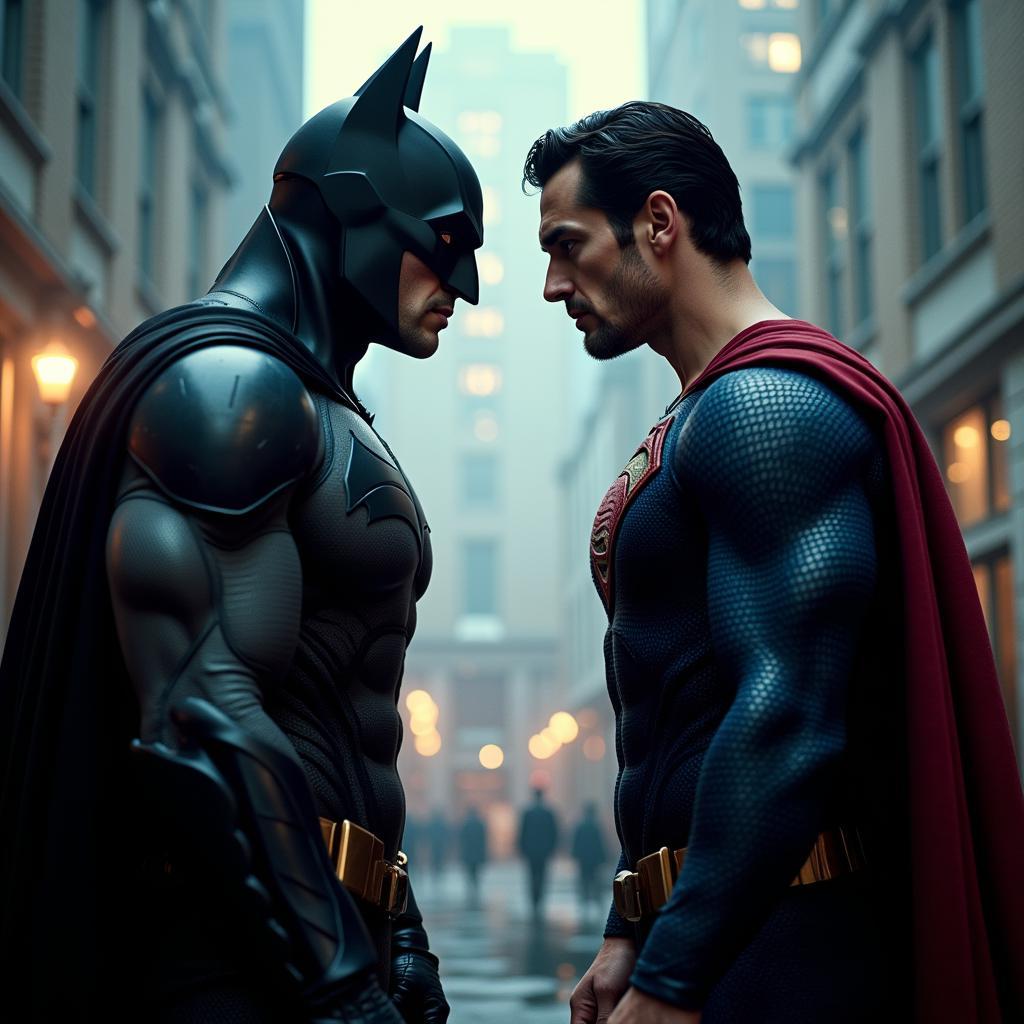 Batman và Superman đối đầu trong phim Batman v Superman: Dawn of Justice