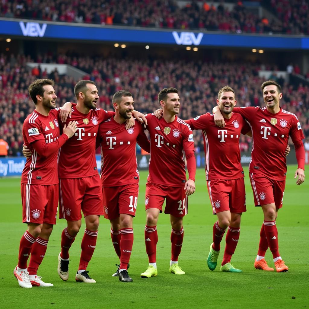 Bayern Munich ăn mừng chiến thắng