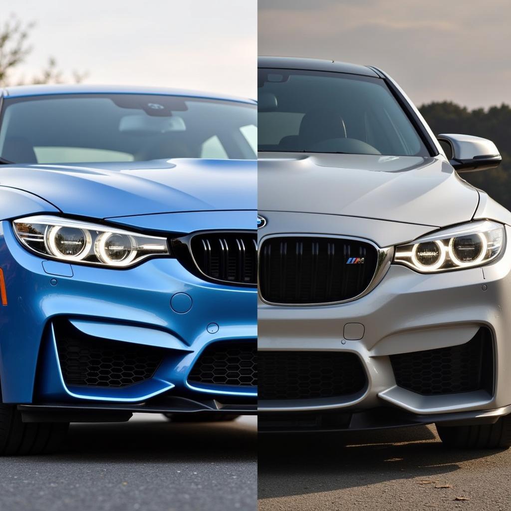 So sánh ngoại thất BMW M4 và M5