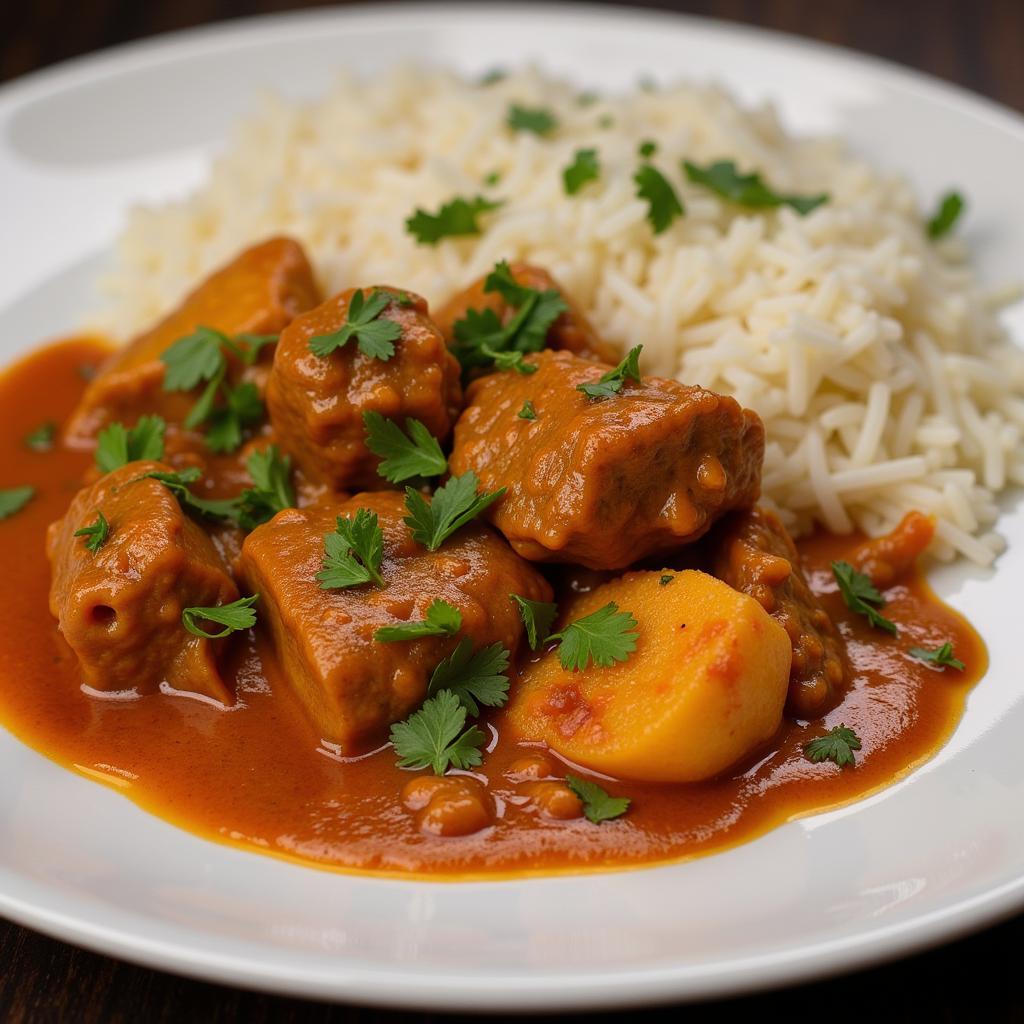 Bò Tikka Masala với cơm