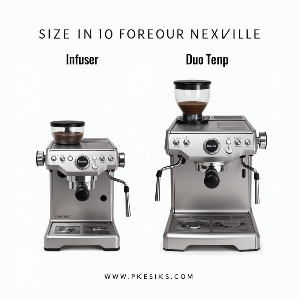 So sánh thiết kế Breville Infuser và Duo Temp