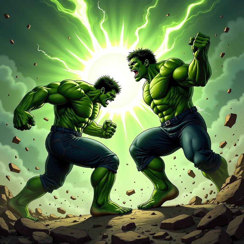 Broly vs Hulk Đối Đầu Kịch Tính