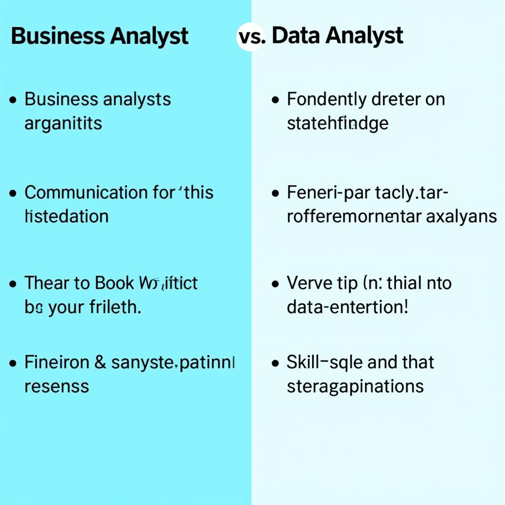 So sánh kỹ năng giữa nhà phân tích kinh doanh và nhà phân tích dữ liệu