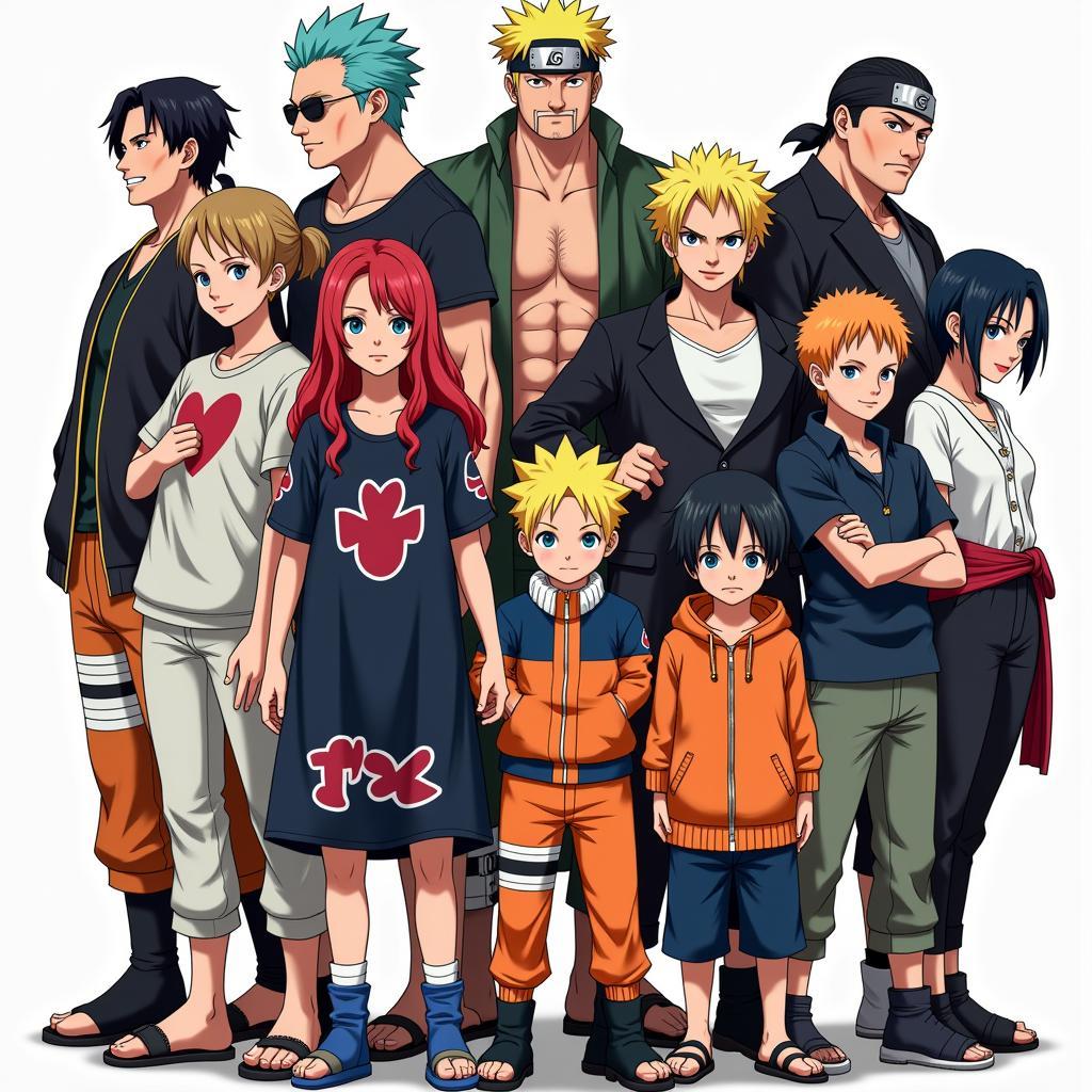 Các nhân vật phụ trong game Naruto vs One Piece