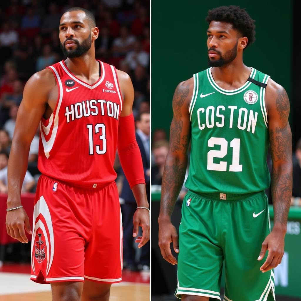 Cầu Thủ Chủ Chốt Rockets Celtics: Hình ảnh các cầu thủ chủ chốt của hai đội Houston Rockets và Boston Celtics