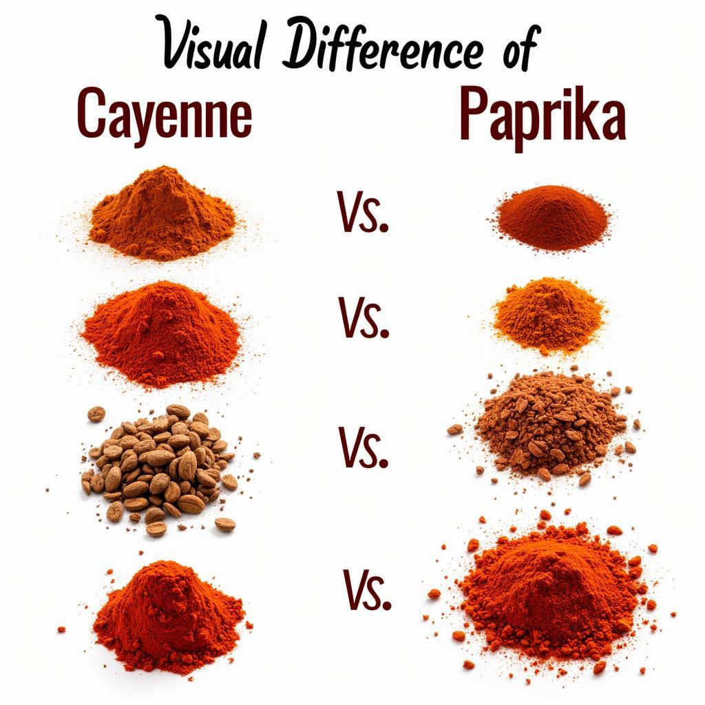 So sánh ớt Cayenne và ớt Paprika: Màu sắc, hình dạng và kết cấu