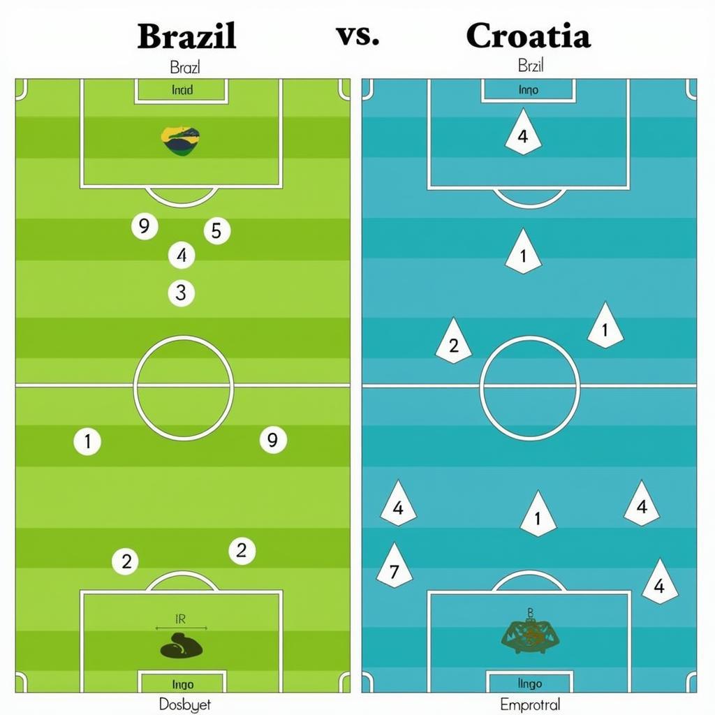 Chiến thuật Brazil vs Croatia: Sơ đồ chiến thuật hai đội