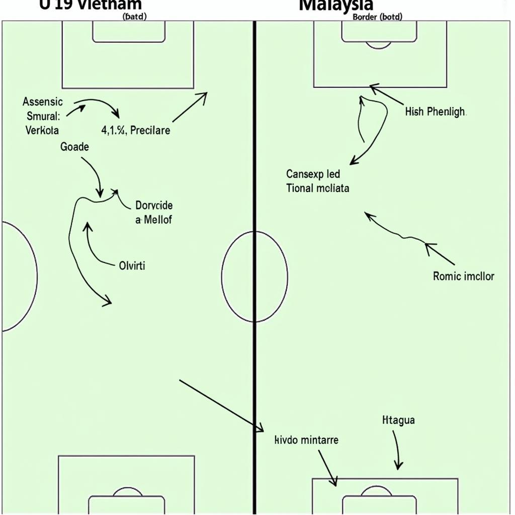 Chiến thuật của U19 Việt Nam và U19 Malaysia