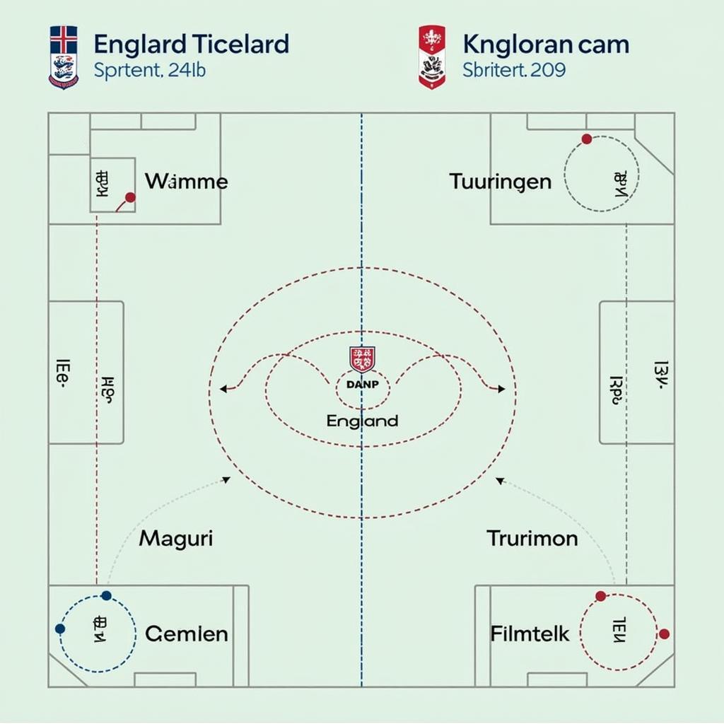 Chiến thuật và lối chơi của Denmark và England