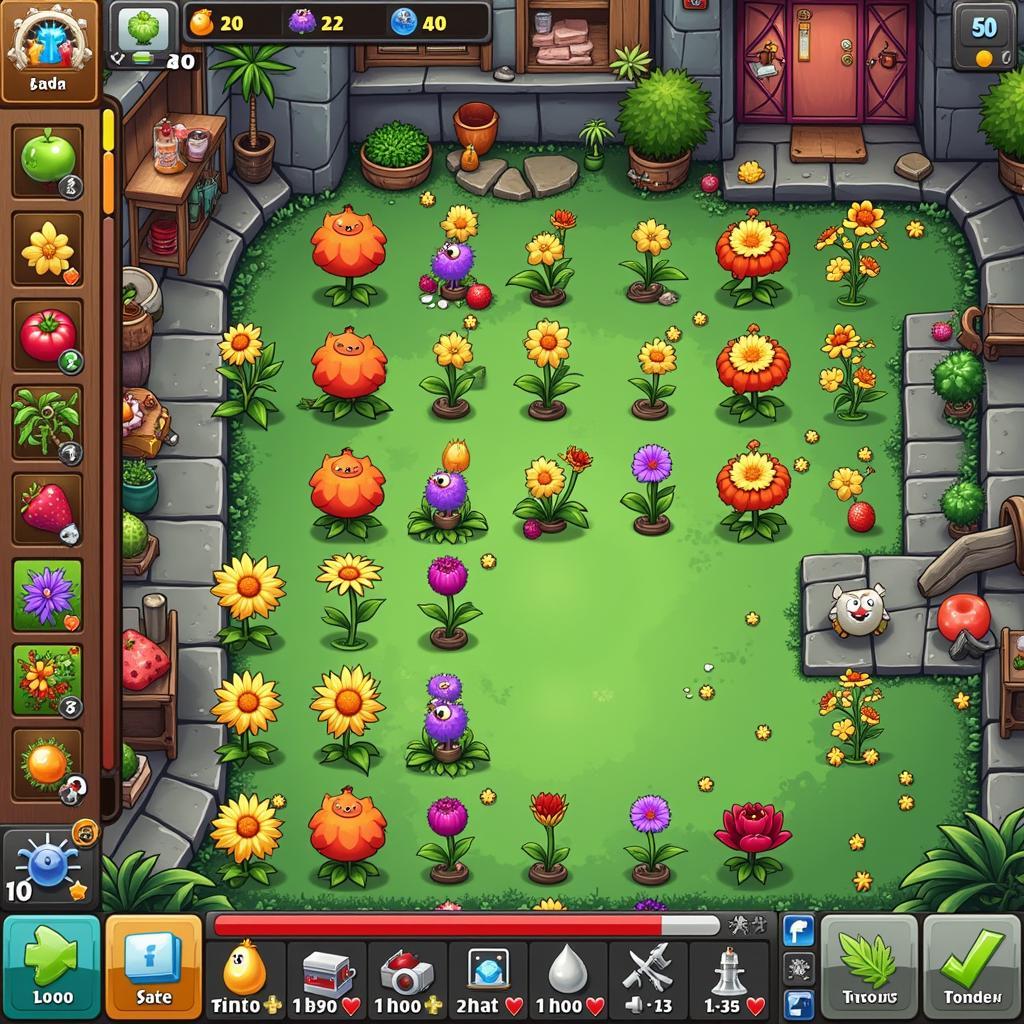 Chọn cây trồng trong Plants vs Zombies