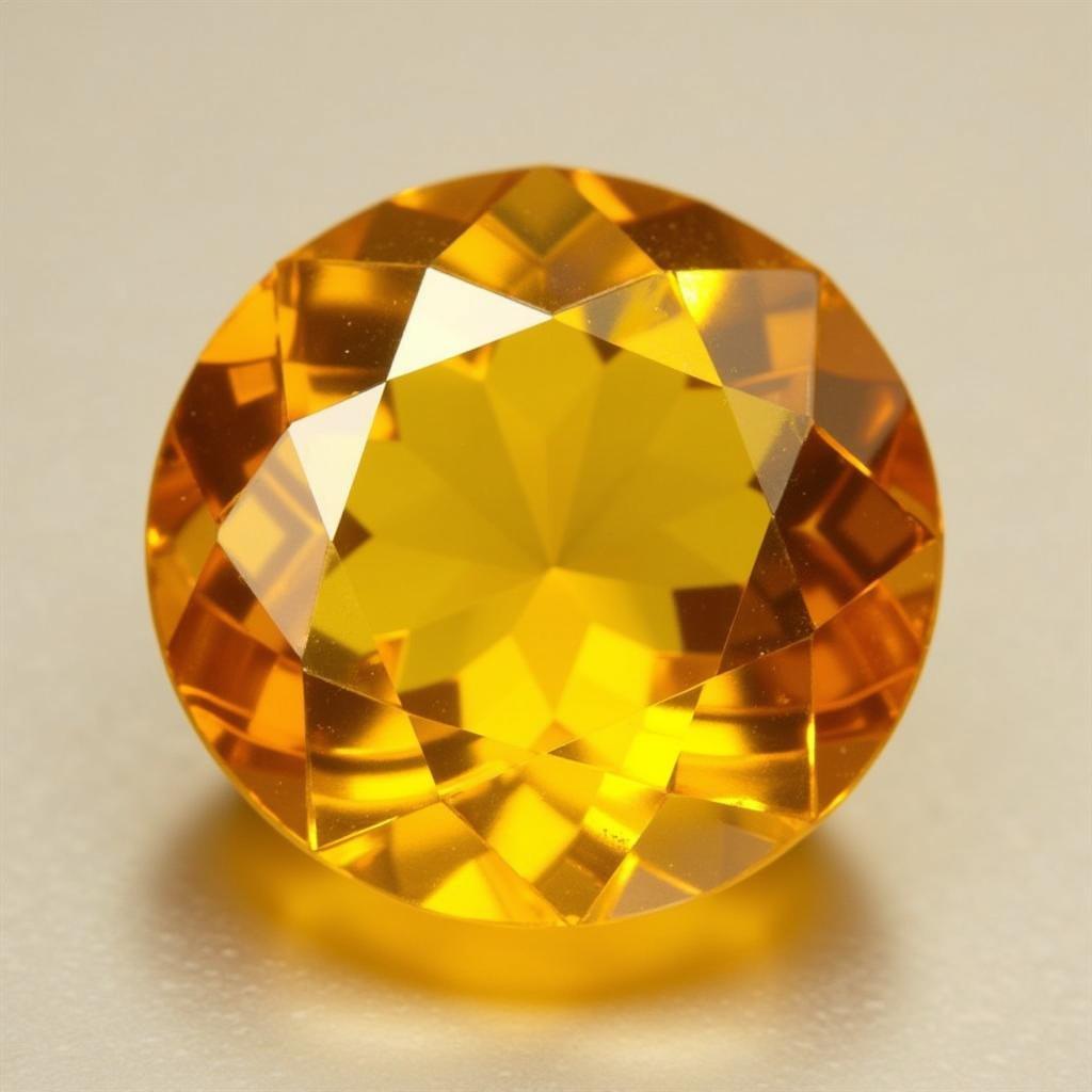 Viên đá quý Citrine cận cảnh