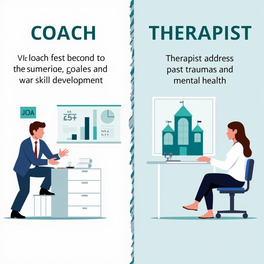 Sự khác biệt giữa coach và therapist