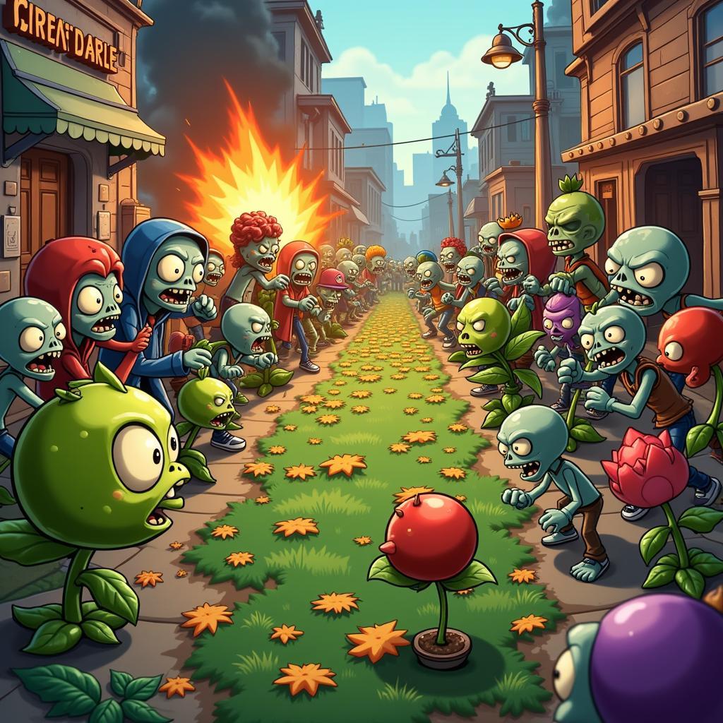 Cuộc chiến giữa cây và zombie trong Plants vs. Zombies PC