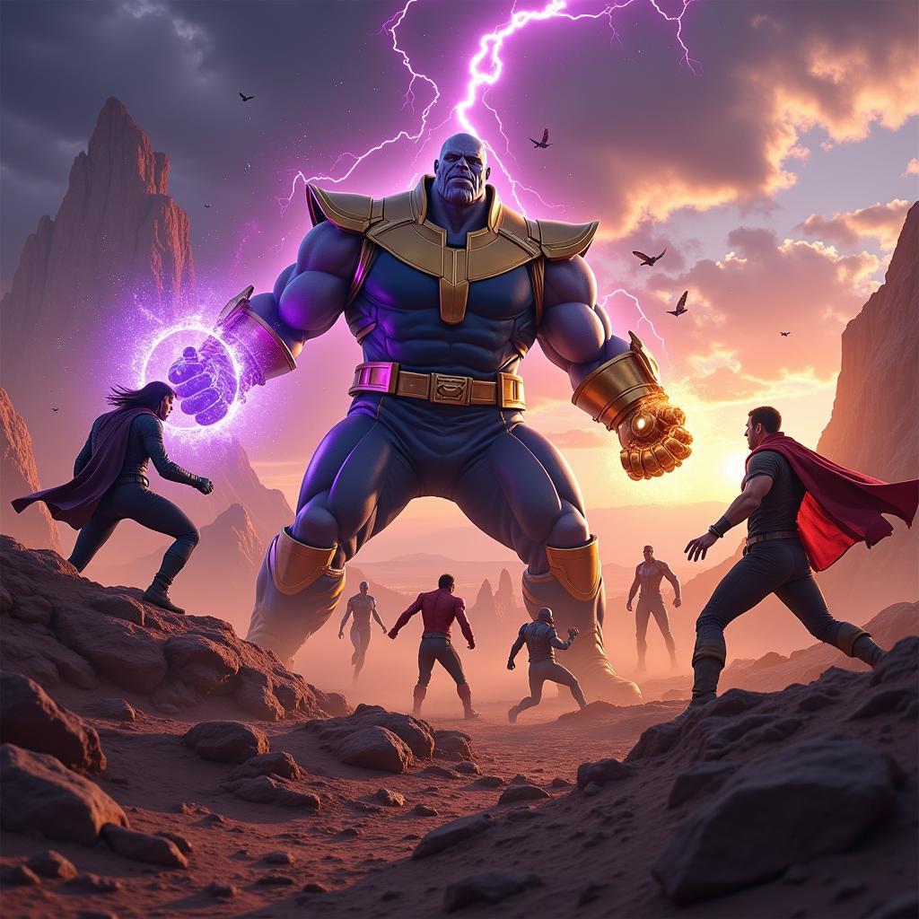 Cuộc chiến Superheroes vs Thanos trên hành tinh Titan