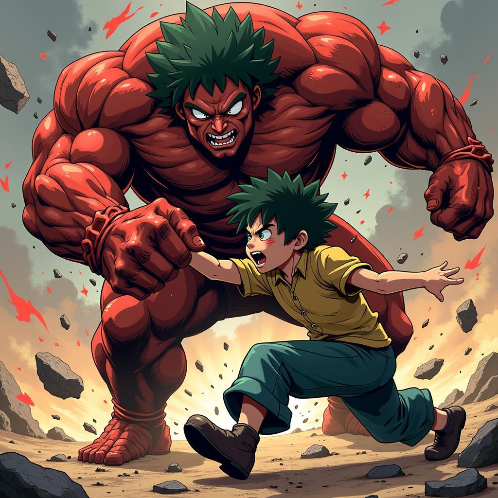 Deku Bị Muscular Áp Đảo