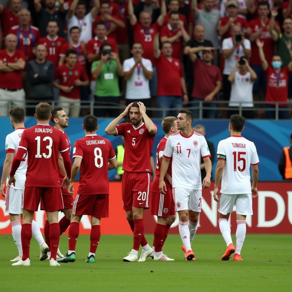 Kết thúc trận đấu Denmark vs Tunisia