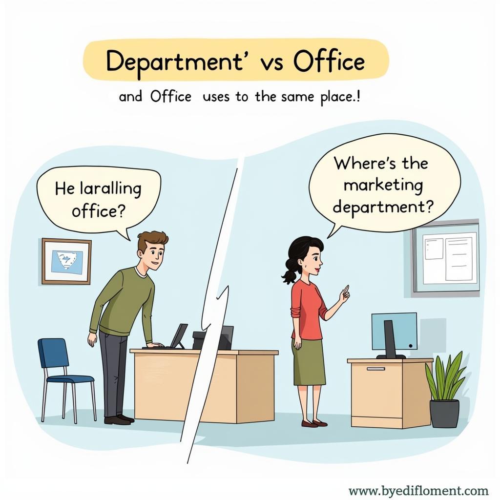 Department và Office sử dụng thay thế cho nhau