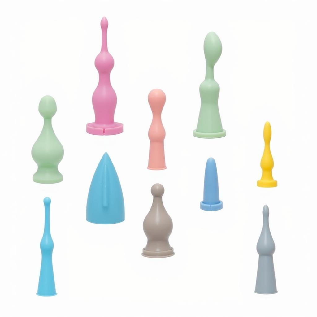 Hình ảnh các loại dildo silicone với hình dáng đa dạng