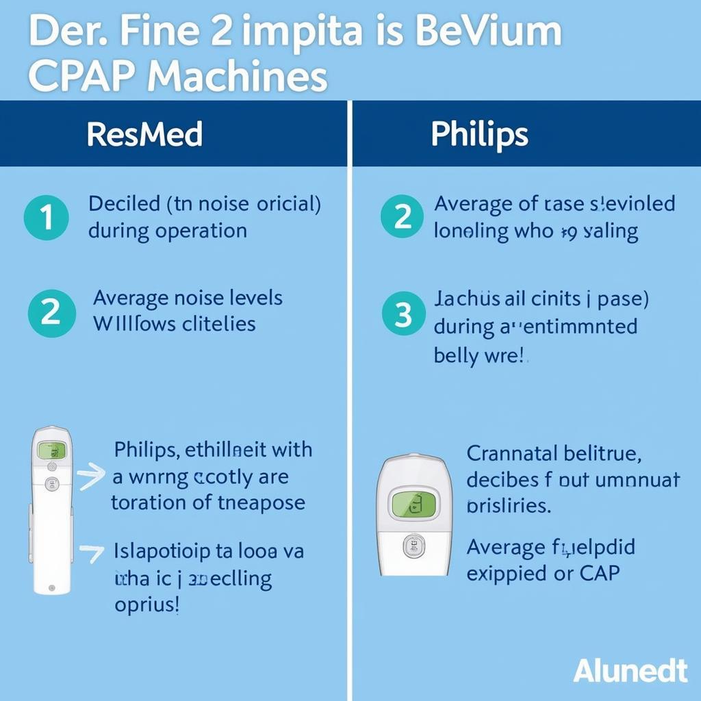 So sánh độ ồn của máy CPAP ResMed và Philips