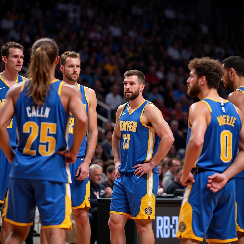 Đội hình Denver Nuggets chuẩn bị cho trận đấu