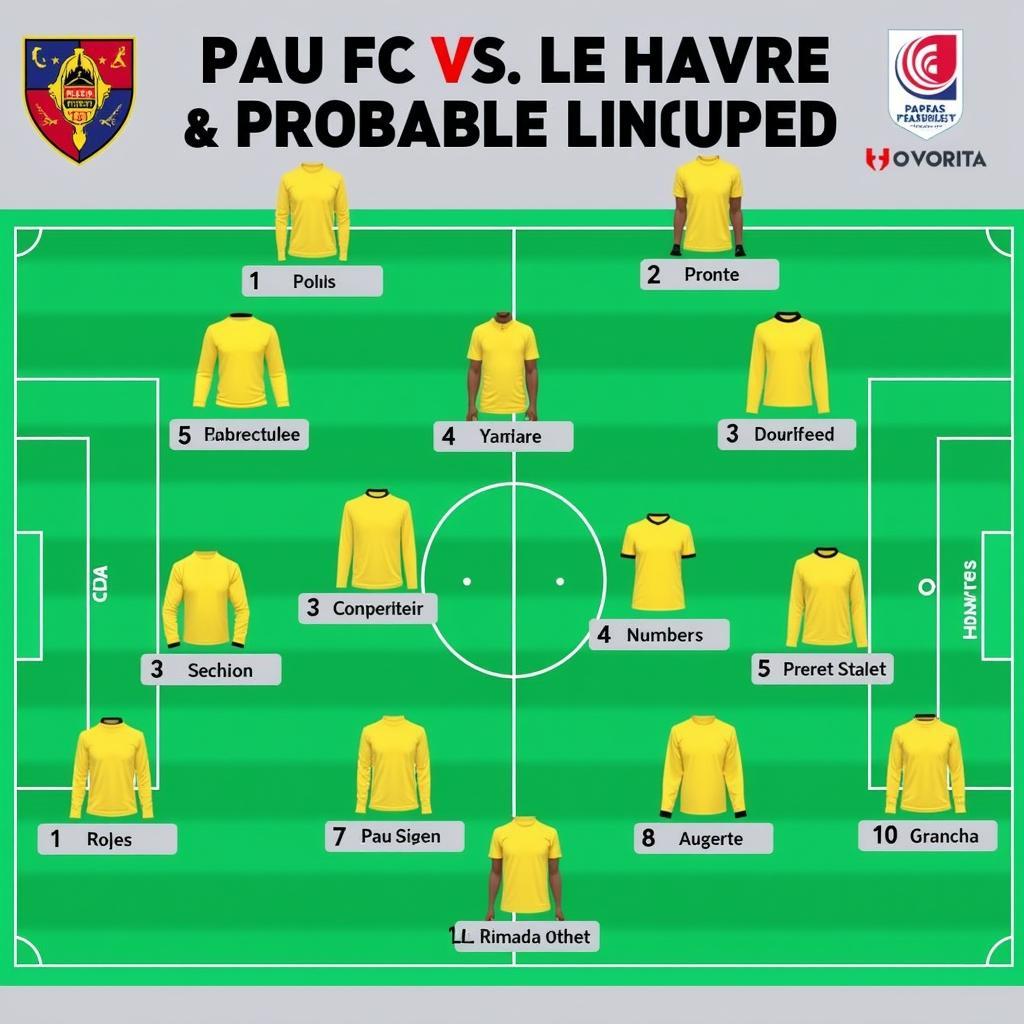 Đội hình dự kiến Pau FC vs Le Havre