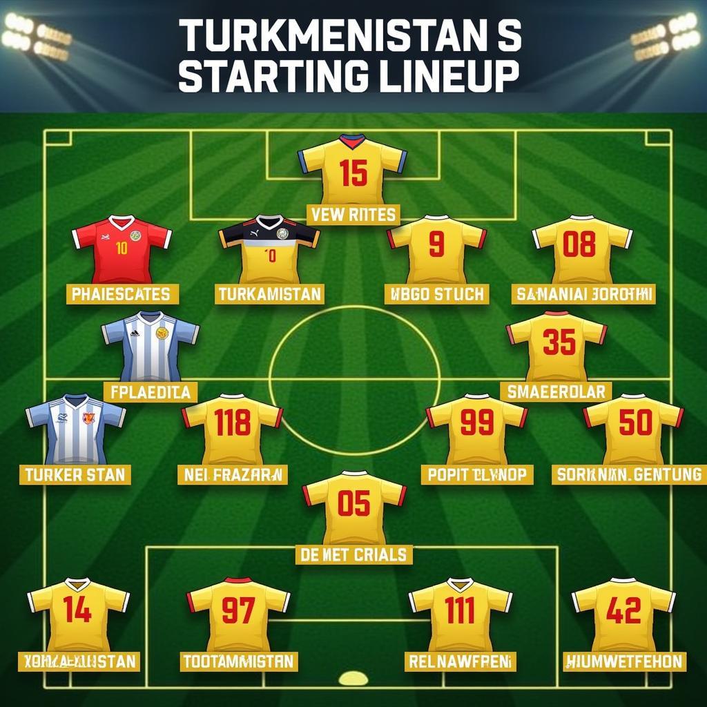 Đội hình ra sân Turkmenistan vs Vietnam