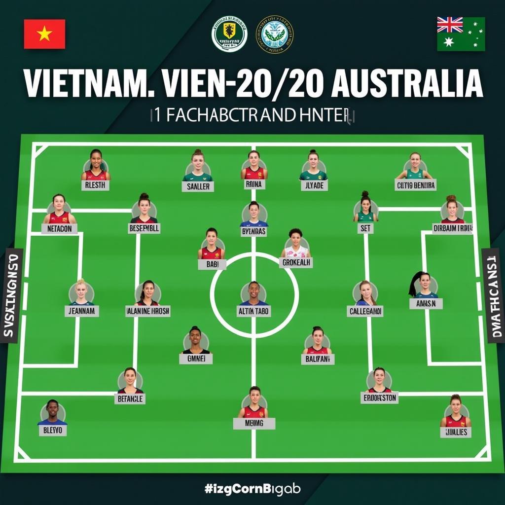 Đội hình ra sân U20 Nữ Việt Nam vs U20 Nữ Úc