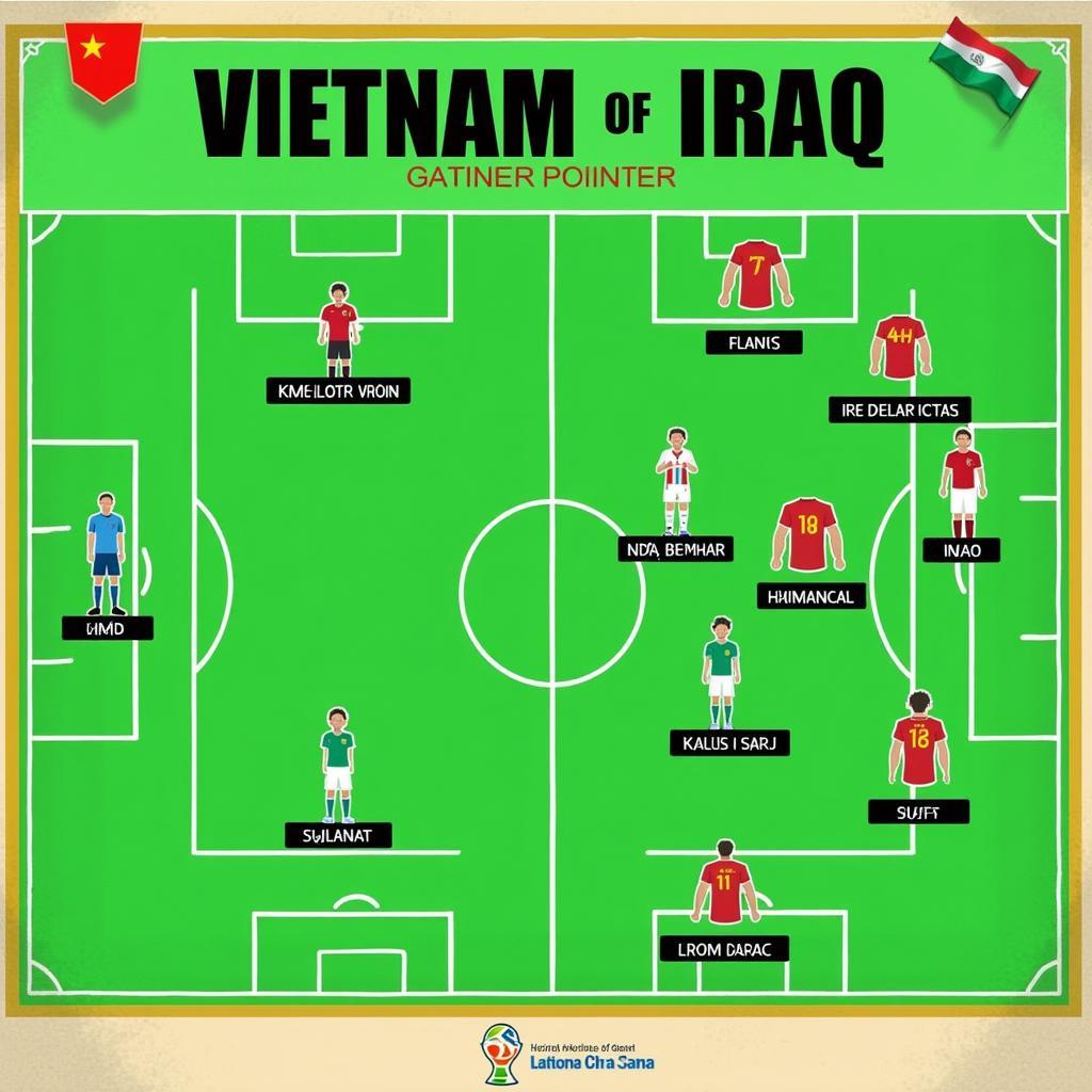 Đội hình Việt Nam và Iraq tại Asian Cup