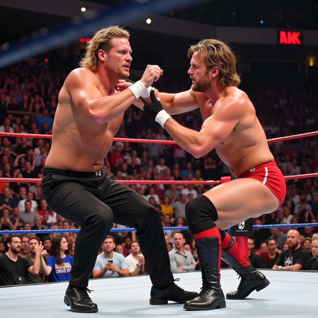 Dolph Ziggler và The Miz trong một trận đấu kinh điển