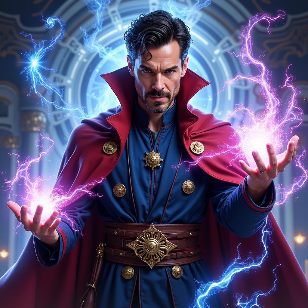 Dr. Strange sử dụng ma thuật huyền bí.