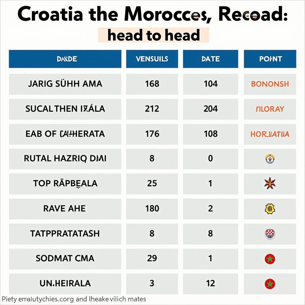 Lịch sử đối đầu Croatia vs Maroc