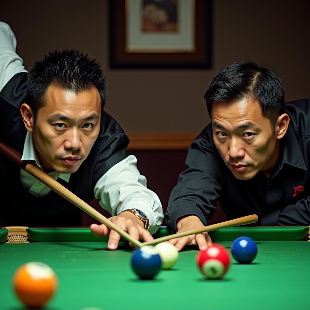 Efren Reyes và Chao Fong Pang đối đầu căng thẳng trên bàn billiards