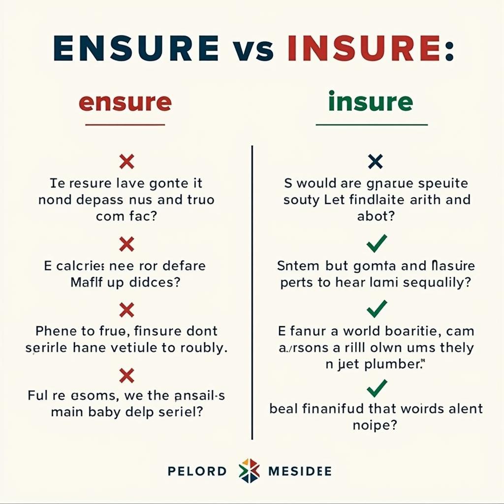 Ensure và Insure - Áp dụng đúng cách