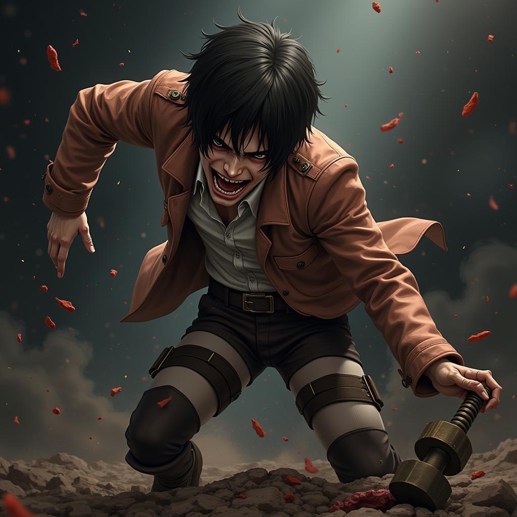 Eren hấp thụ War Hammer Titan