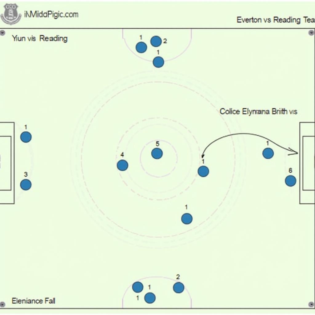 Sơ đồ chiến thuật dự kiến của Everton và Reading