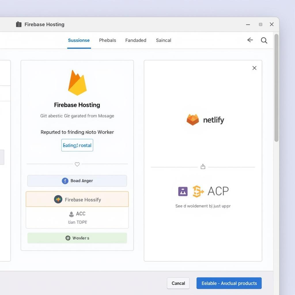 Giao diện sử dụng Firebase Hosting và Netlify