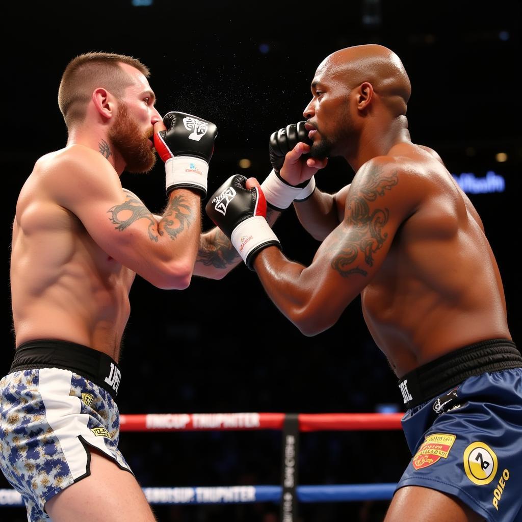 Floyd Mayweather tung cú đấm quyết định vào Conor McGregor