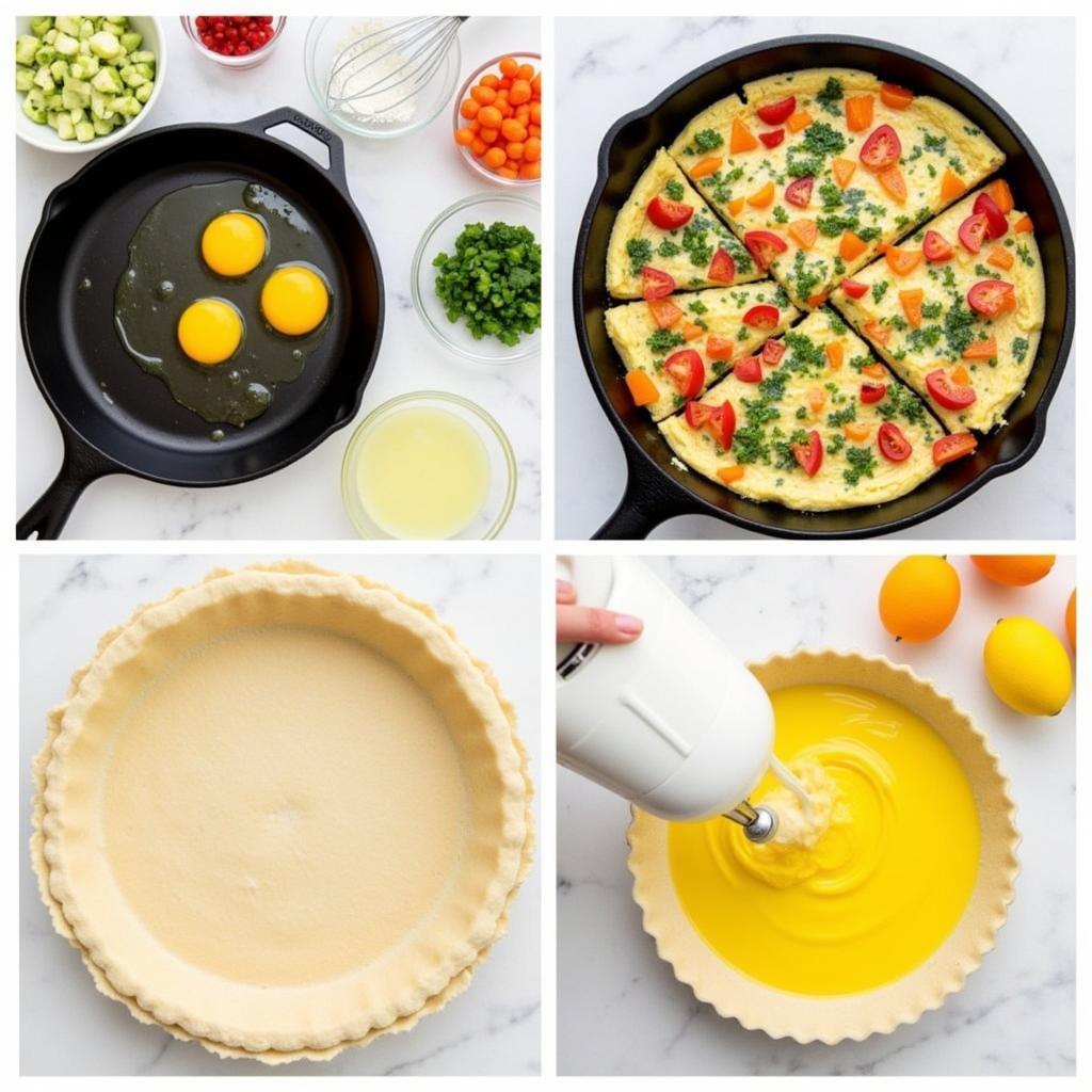 Nguyên liệu và cách chế biến Frittata và Quiche