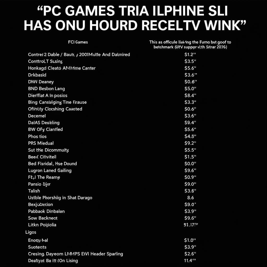 Danh sách game hỗ trợ 2080 Ti SLI