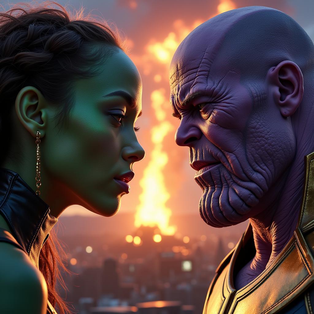 Gamora và Thanos - Cuộc đối đầu định mệnh